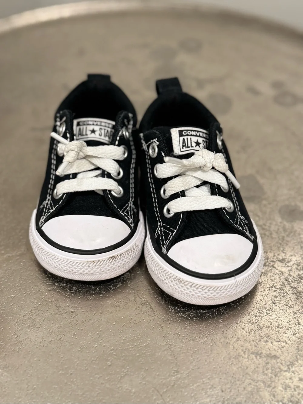 Converse Kids Low Top Sneakers in Black and White